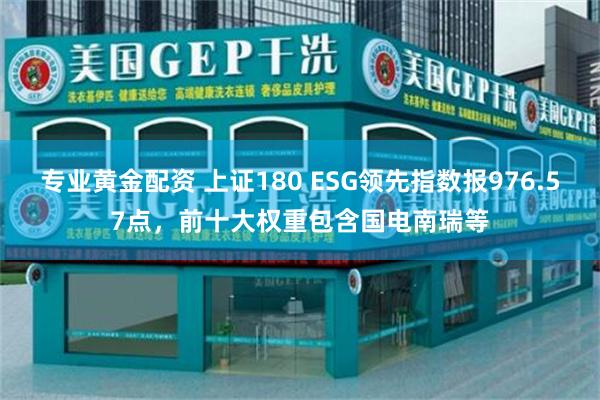 专业黄金配资 上证180 ESG领先指数报976.57点，前十大权重包含国电南瑞等