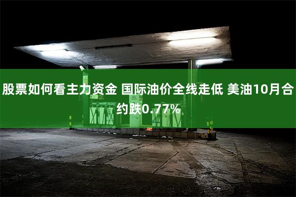 股票如何看主力资金 国际油价全线走低 美油10月合约跌0.77%