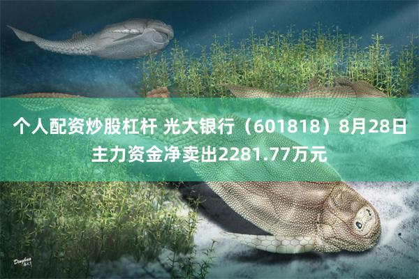 个人配资炒股杠杆 光大银行（601818）8月28日主力资金净卖出2281.77万元