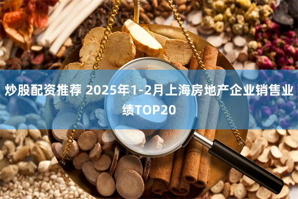 炒股配资推荐 2025年1-2月上海房地产企业销售业绩TOP20