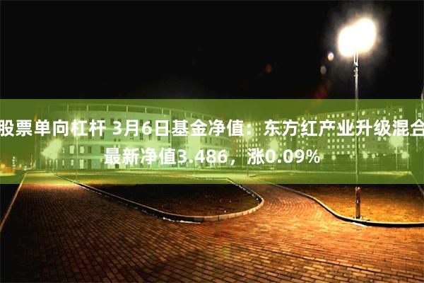 股票单向杠杆 3月6日基金净值：东方红产业升级混合最新净值3.486，涨0.09%